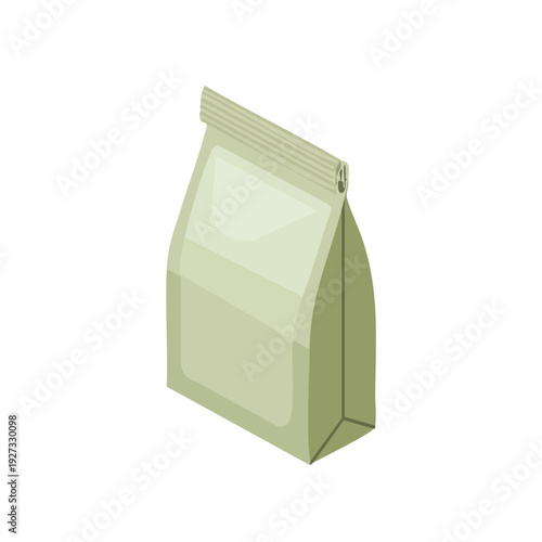 Flat color vector illustration of a seed packet with leaf logo for farming in Bangladesh