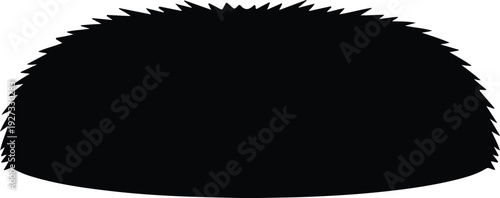 silhouette abstract spiky furry decorative border element illustration vector design