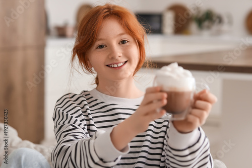 Teenage redhead girl with c...