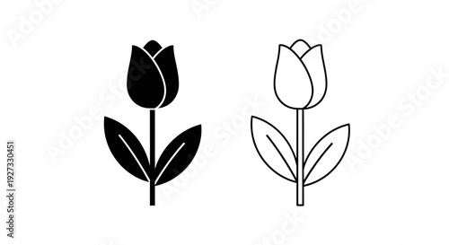 Mother's day tulip flower bouquet illustration set vector art Vector