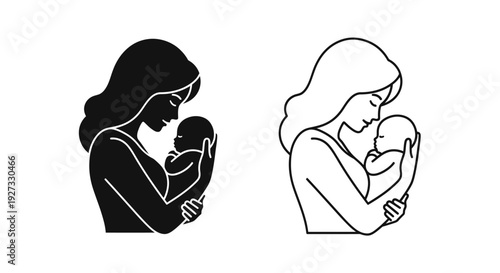 Black and white haircut design illustration for barber shops and salons Vector