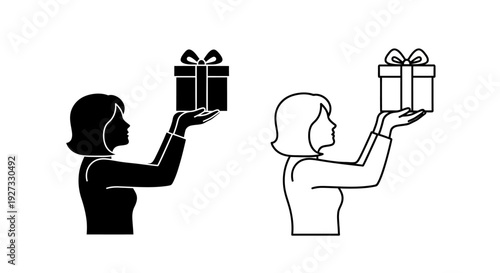 Black and white puzzle pieces on a white background Vector