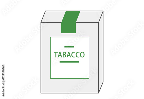 Cigarette and tobacco pack with smoke, flat vector illustration isolated on white background, useful for smoking policy signs, health risk education, quit smoking campaigns, and nicotine concept desig