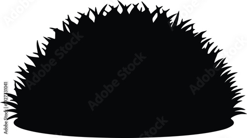 silhouette nature garden grass bush shrub isolated natural element vector design