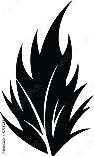 silhouette simple fire flame logo brand heat energy symbol vector design