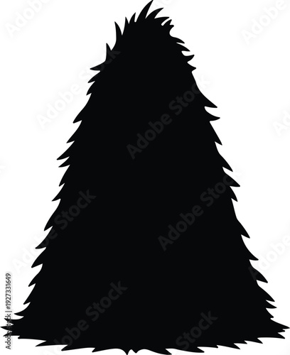 silhouette stylized Christmas pine tree festive season nature graphic vector design