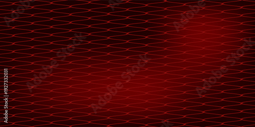 Seamless Fishing Net Pattern of Pseudo Irregular Mesh Cells of Red Color. Eps 10