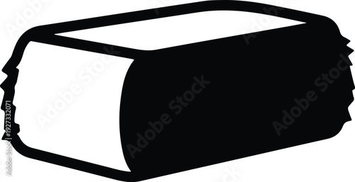 silhouette wrapped bar product package simple flat essential iconic vector design