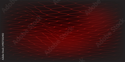 Seamless Fishing Net Pattern of Pseudo Irregular Mesh Cells of Red Color.vector Eps 10