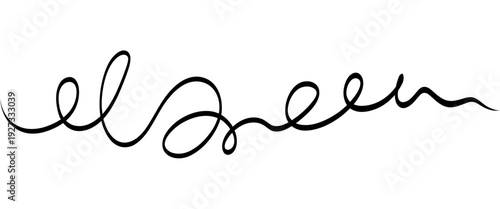 Thick organic cable swoosh with bold start and tapered end. Curvy flowing stroke suggests fast motion and is useful as dynamic divider, logo underline or abstract accent on posters.