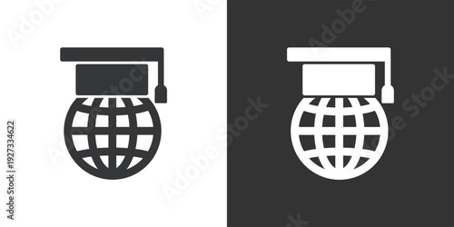 Global Education icon. Solid glyph series icon