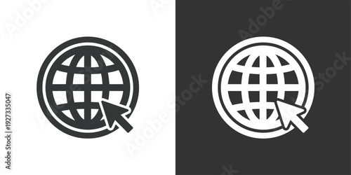 Global Internet Access icon. Solid glyph series icon