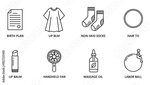 Birth plan outlining preferences for childbirth with heart symbol and list of considerations