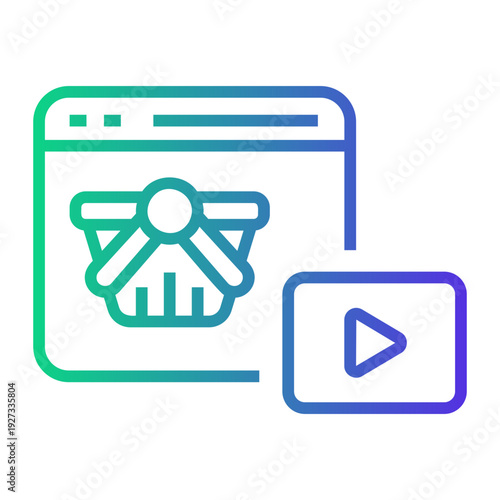 grocery Line Gradient Icon