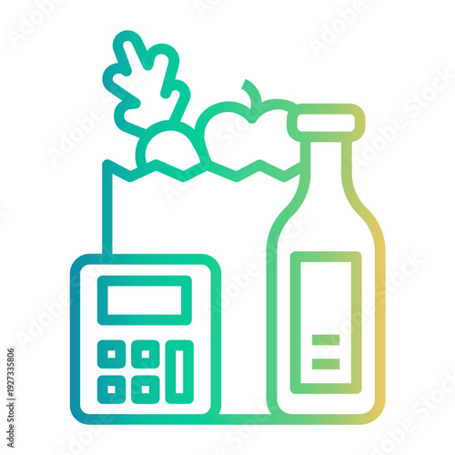 grocery Line Gradient Icon