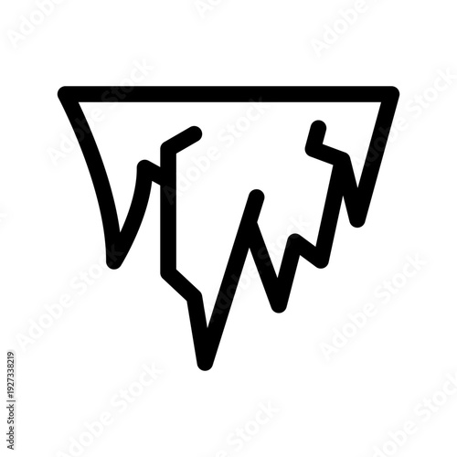 Icicles Icon Vector Symbol Design Illustration