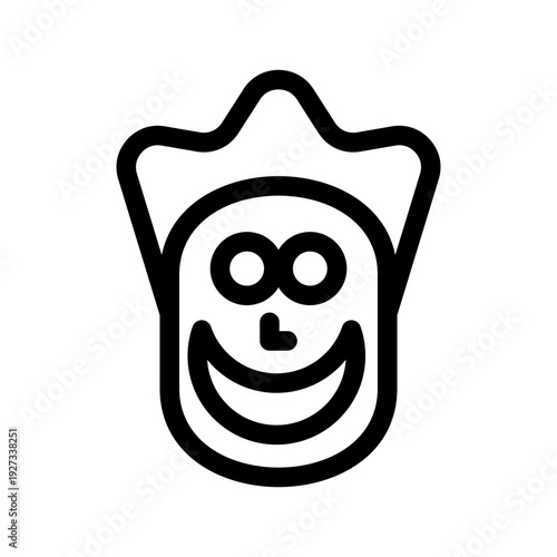 Clown Icon Vector Symbol Design Illustration