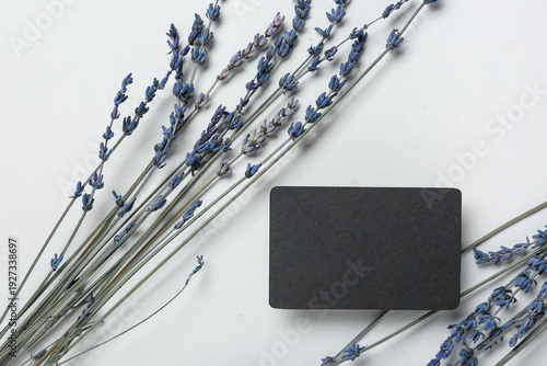 Black blank business card w...