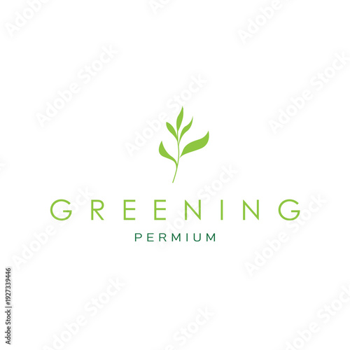 Green Nature Logo Icon for Organic Plant Business