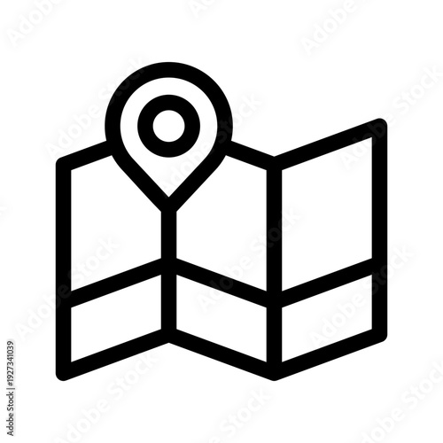 Map Icon Vector Symbol Design Illustration