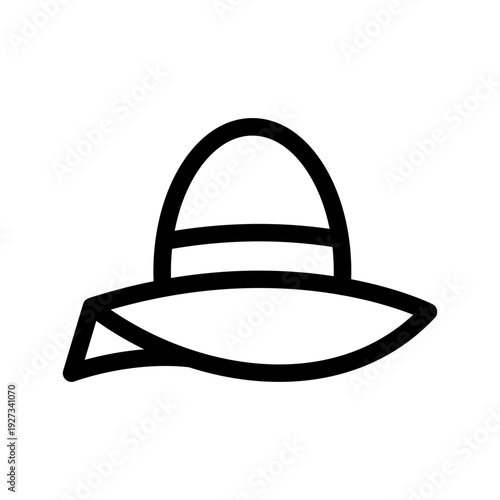 Pamela Hat Icon Vector Symbol Design Illustration