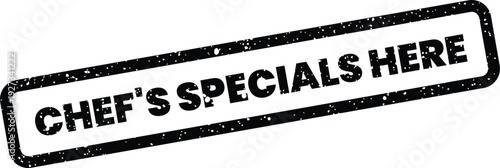 Photography Distressed chef specials text graphic for highlighting daily menu offers and pro