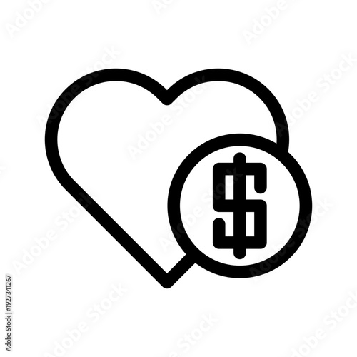 Donation Icon Vector Symbol Design Illustration