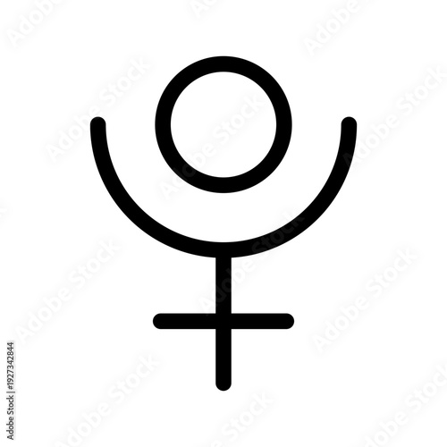 Pluto Icon Vector Symbol Design Illustration