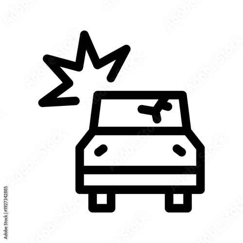 Crash Icon Vector Symbol Design Illustration