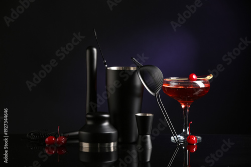 Different bartender utensil...