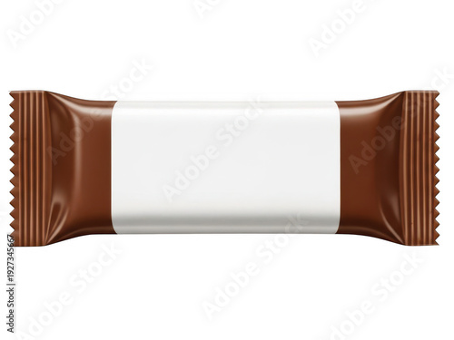 Obraz na płótnie Chocolate bar wrapper isolated on transparent background