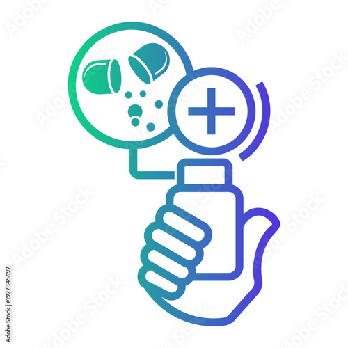 health facilities Line Gradient Icon