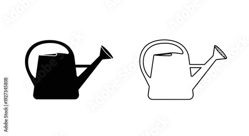 Mother's day watering can gift idea - watering can black and white Vector