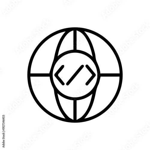 Coding Global Network Icon