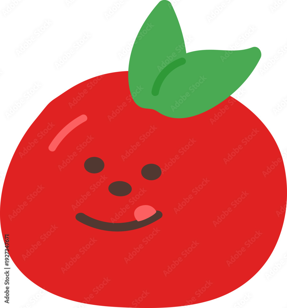 Obraz premium red apple cartoon