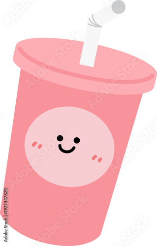 strawberry milk illustration