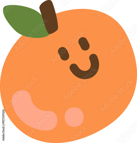 persimmon fruit illustration