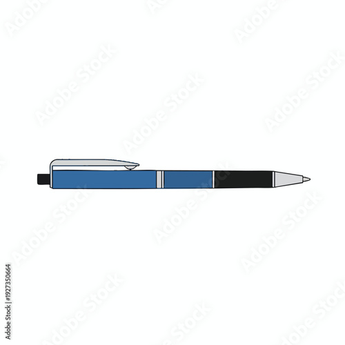 Stylish Elegant Pen with Blue and Silver Accents for Office and Business Use