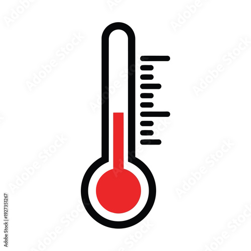 Thermometer Icon Measuring Temperature Health and Weather