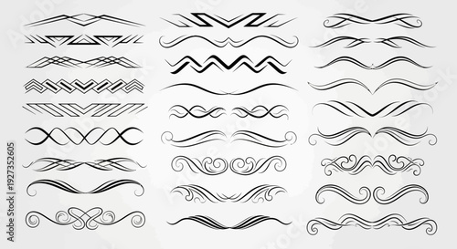 Decorative Ornate Dividers and Borders Collection - Vintage Flourishes and Ornaments