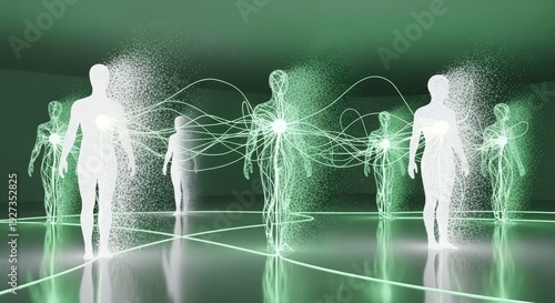 Futuristic Human Network Connection Concept