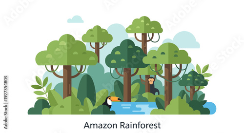 Amazon Rainforest Scene