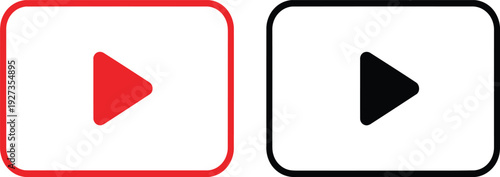 Play button icons for video players