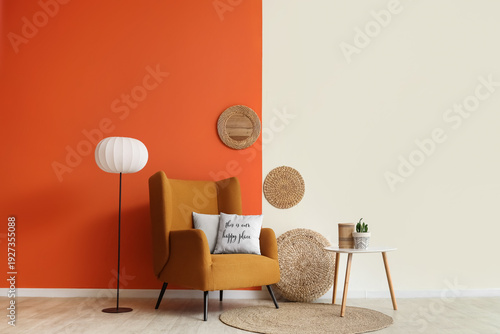 Stylish armchair with soft ...