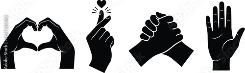 Professional businessman silhouette set vector illustration, corporate men walking with briefcase, male office worker icons, business suit standing poses,