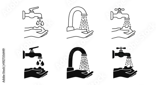 Sustainable energy icons set, featuring eco-friendly symbols and renewable sources, presented in a clean vector illustration style