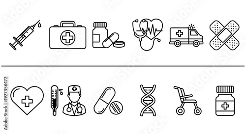 Sustainable energy icons set, featuring eco-friendly symbols and renewable sources, presented in a clean vector illustration style