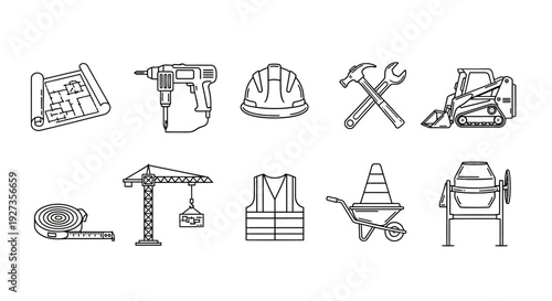 Sustainable energy icons set, featuring eco-friendly symbols and renewable sources, presented in a clean vector illustration style