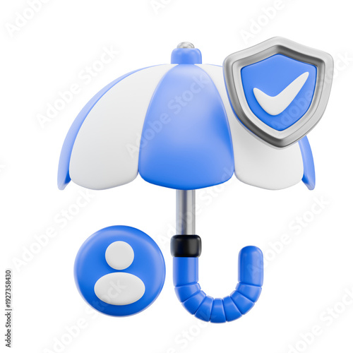 Family Protection 3D Shield Icon