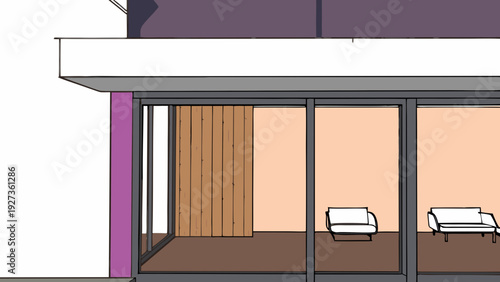 Thin-stroke architectural line art with refined structure and balance. Perfect for contemporary interiors, office decor, and elegant minimalist styling.